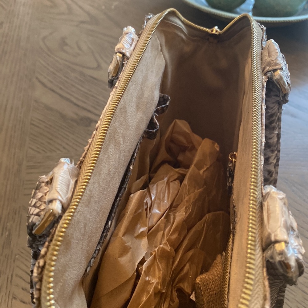 Grand Pelle Handcrafted 100% Python Leather Natural Color - Picture 5 of 9